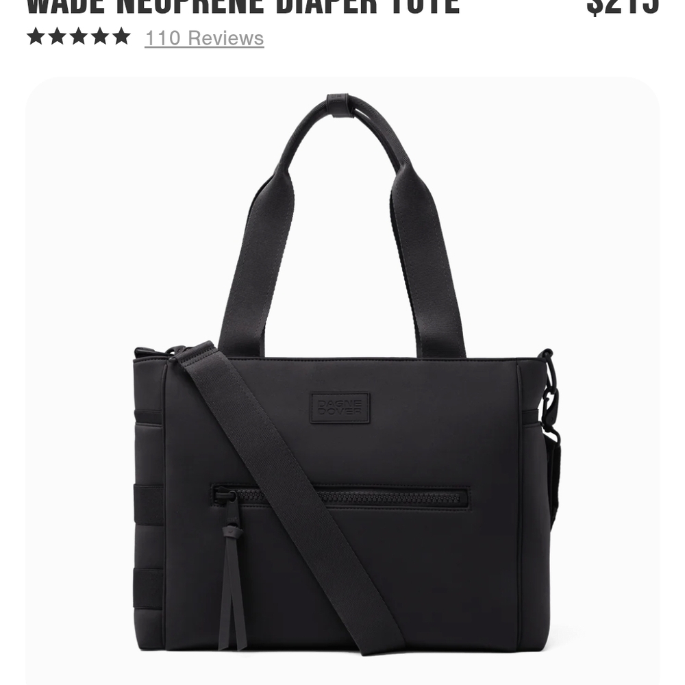 Black Dagne Dover Neoprene Tote Bag